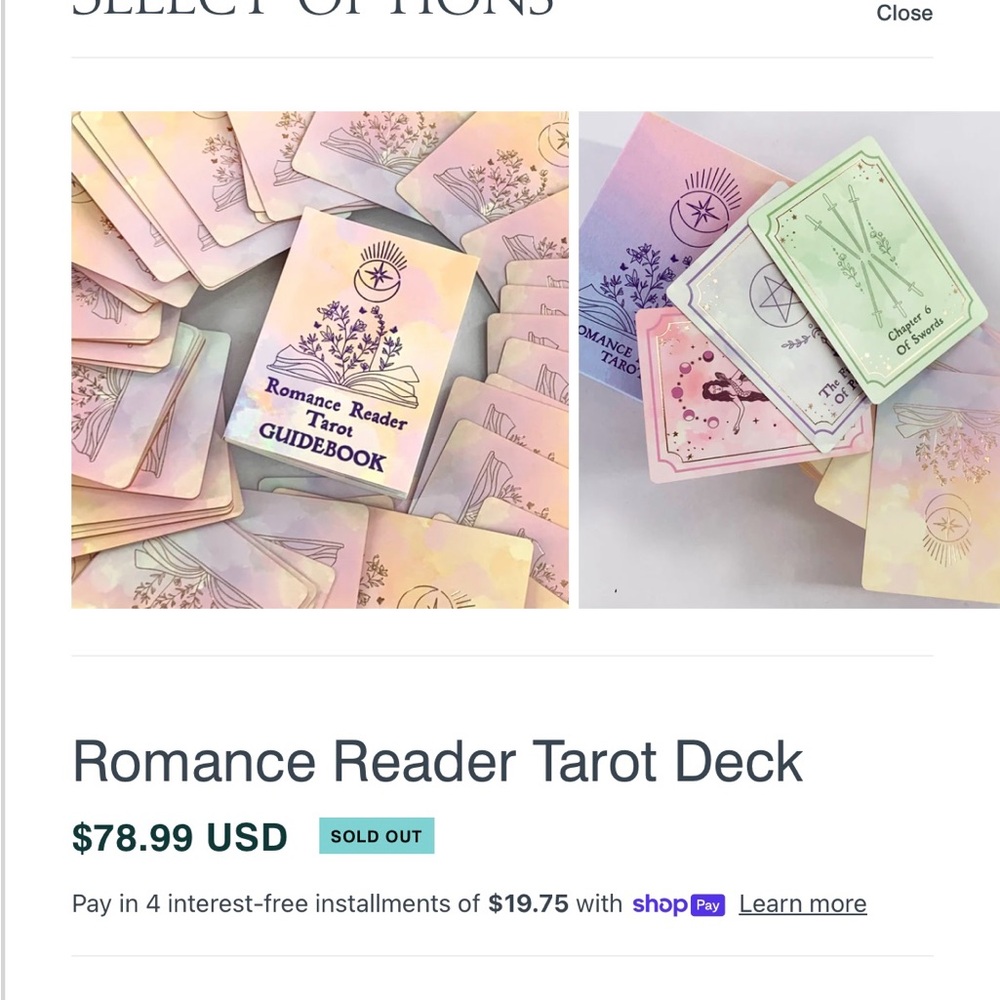 Romance Reader Tarot Deck